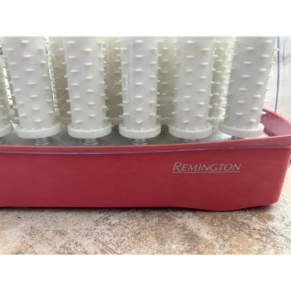Remington Electric Hot Rollers Set w/ Plastic Carry Case, Red Base White Rollers